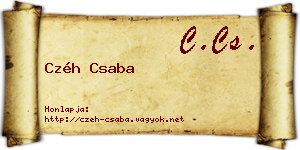 Czéh Csaba névjegykártya