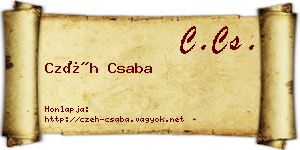 Czéh Csaba névjegykártya