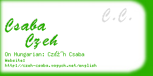 csaba czeh business card